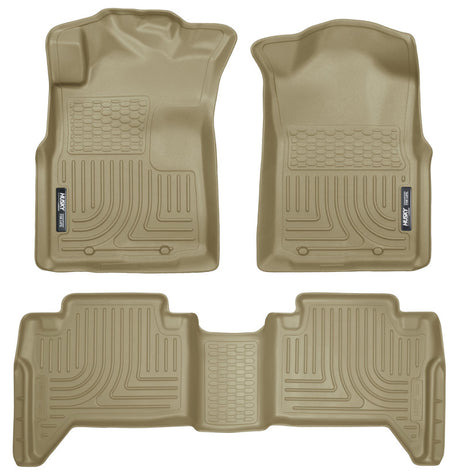 Revêtements de sol Husky Liners 05-13 Toyota Tacoma WeatherBeater Combo Tan
