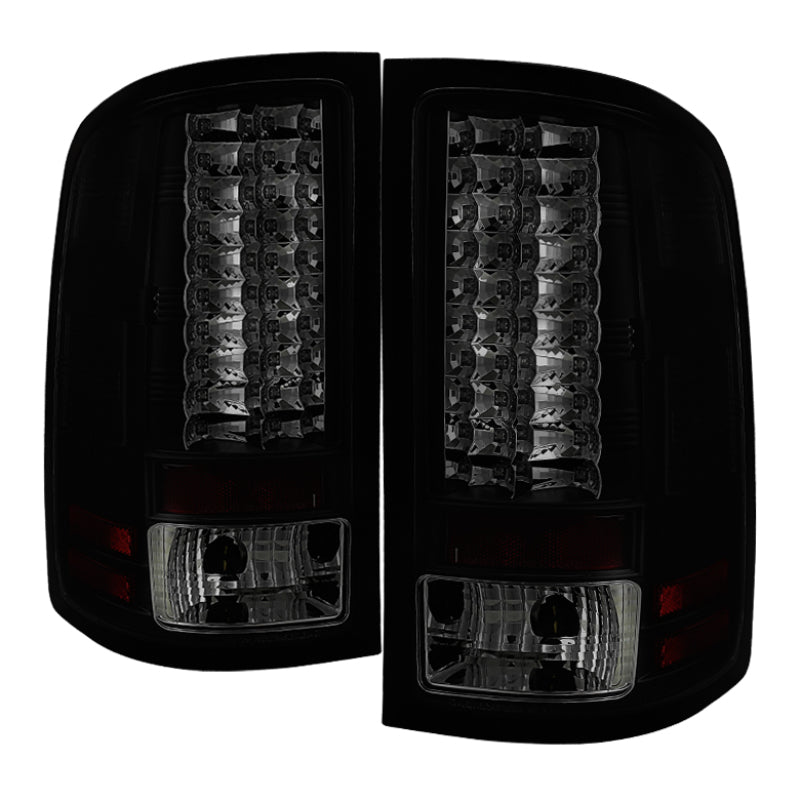 Spyder GMC Sierra 07-13 (pas 3500 Dually 4 roues arrière) Feux arrière à LED Blk Smke ALT-YD-GS07-LED-BSM
