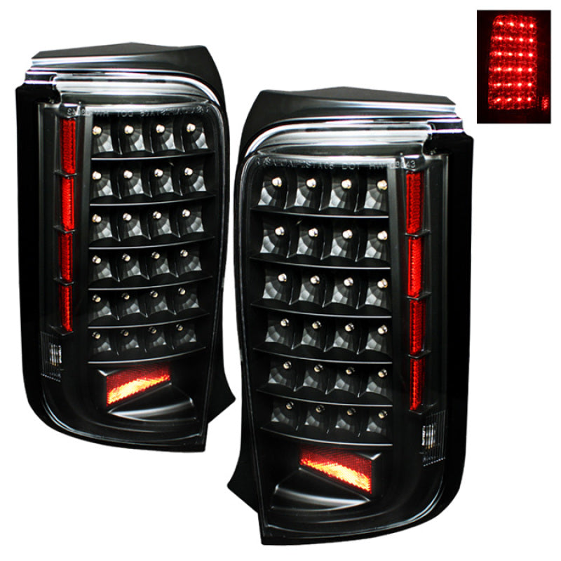 xTune Scion Xb 08-10 LED Tail Lights Black ALT-ON-TSXB08-LED-BK