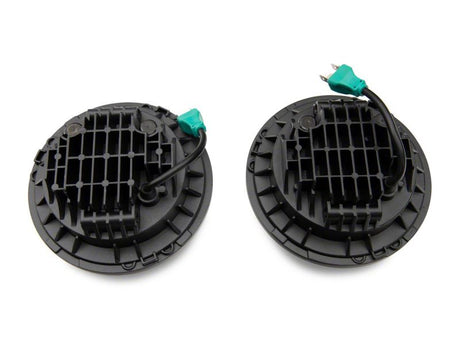 Phares à DEL Raxiom 07-18 Jeep Wrangler JK 7 pouces - Boîtier noir (lentille transparente)