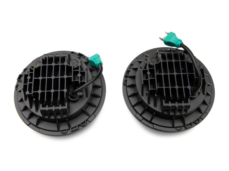 Phares à DEL Raxiom 07-18 Jeep Wrangler JK 7 pouces - Boîtier noir (lentille transparente)