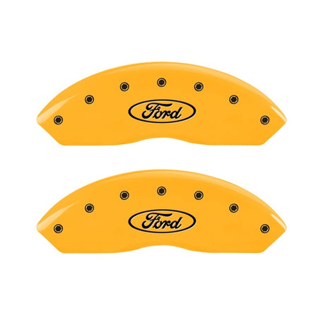 Couvre-étriers MGP 2 avec logo ovale avant gravé/finition jaune Ford Blk Char 2011 Ford Focus