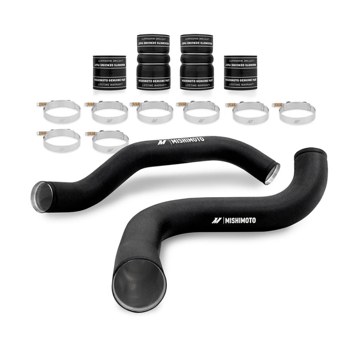 Kit de tuyaux/soufflet d'échangeur intermédiaire Mishimoto pour Ford 7,3 L Powerstroke PSD 99-03 - Noir froissé