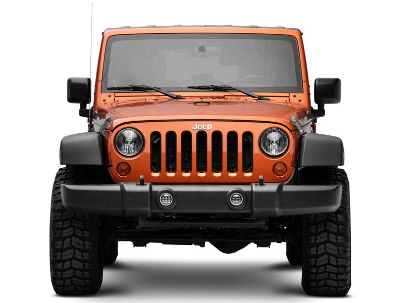 Feux antibrouillard à LED Halo de la série Axial de Raxiom 07-23 pour Jeep Wrangler JK et JL - Ambre