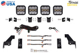Kit de barre lumineuse de calandre Diode Dynamics pour Jeep JL SS5 à 4 modules CrossLink Pro - Combo jaune