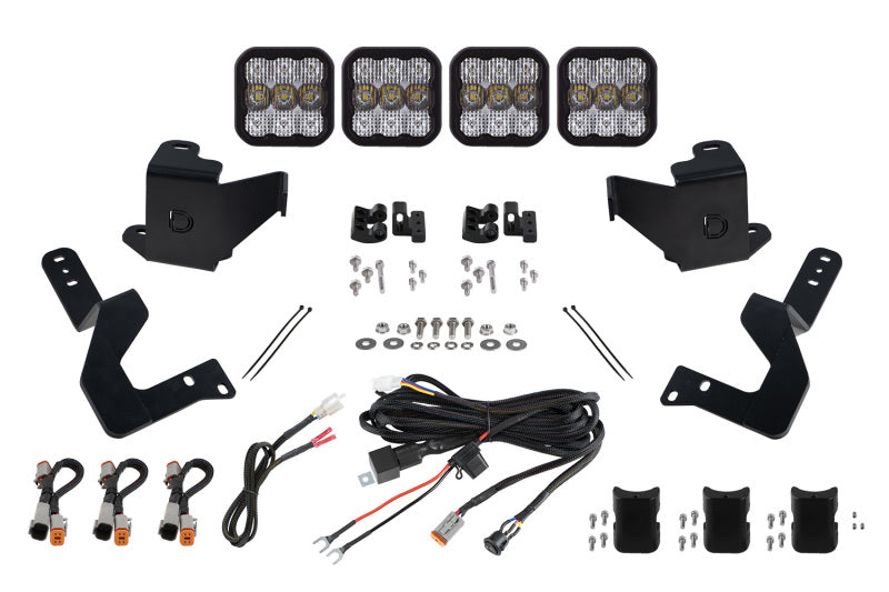 Ensemble de barres lumineuses CrossLink pour calandre Toyota Tundra SS5 2022 de Diode Dynamics - Combo blanc Pro