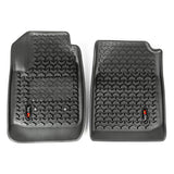 Revêtement de plancher avant Rugged Ridge noir pour Chevrolet / GMC Colorado / Canyon à cabine allongée 2015-2019