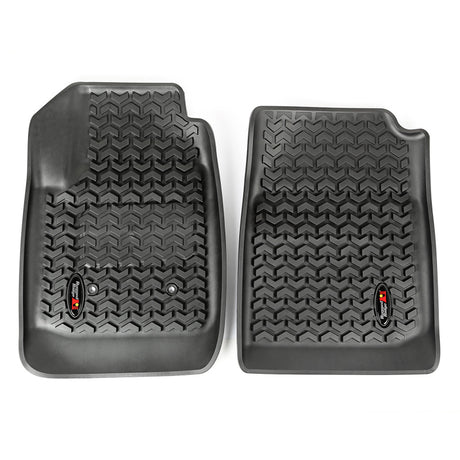 Revêtement de plancher avant Rugged Ridge noir pour Chevrolet / GMC Colorado / Canyon à cabine allongée 2015-2019