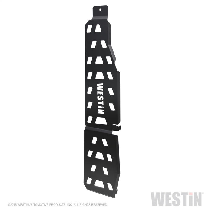 Westin 18-22 Jeep Wrangler JLU 4 portes (sauf 4xe) Plaque de protection du réservoir d'essence - Tex. Blk