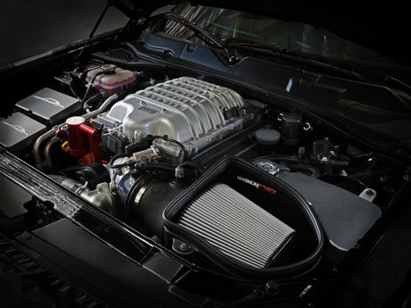 aFe 19-23 Dodge Challenger Hellcat V8-6.2L Magnum FORCE Stage2 Système d'admission d'air froid avec Pro DRY S