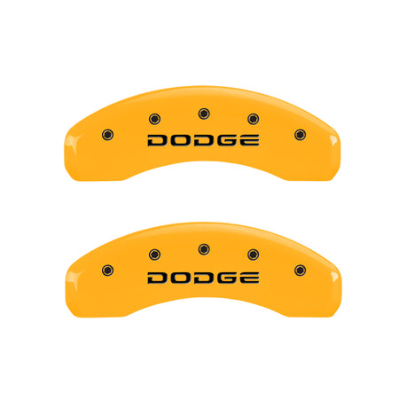 Couvre-étriers MGP 4 gravés F &amp; R Broken D/Dodge finition jaune noir Char 2006 Dodge Durango
