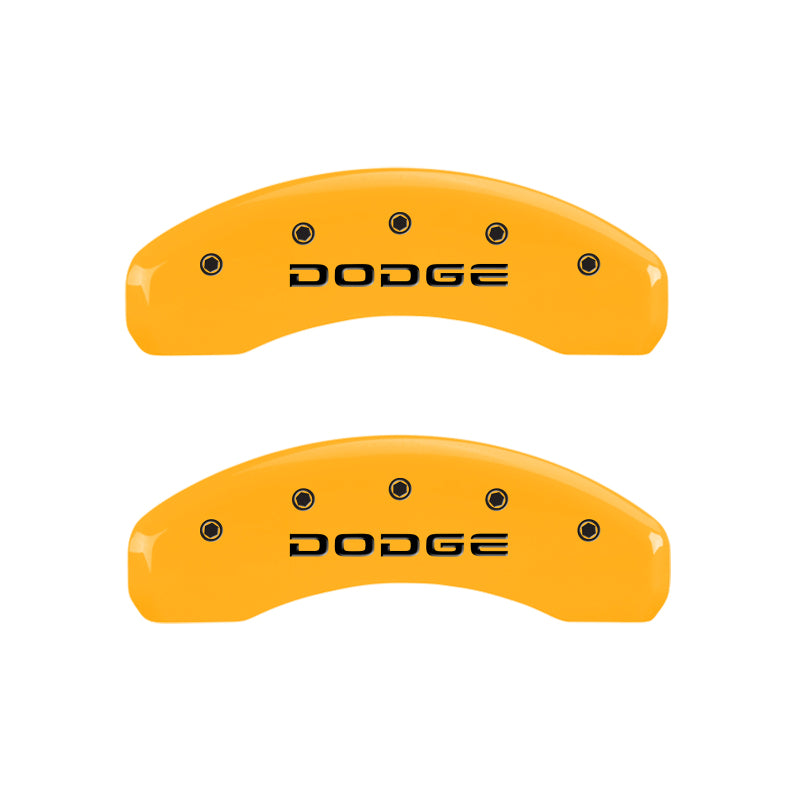 Couvre-étriers MGP 4 gravés F &amp; R Broken D/Dodge finition jaune noir Char 2006 Dodge Durango