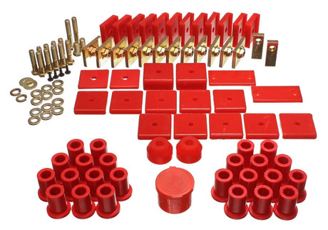 Ensemble de bagues principales Hyper-Flex rouges pour Toyota FJ40 Land Cruiser 64-78 Energy Suspension