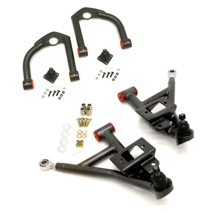 Kit de bras triangulaires supérieur et inférieur pour carrosserie F BMR 93-02 - Noir martelé