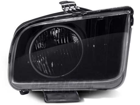 Phare projecteur Halo CCFL Raxiom 05-09 Ford Mustang GT V6 Axial Series - Boîtier noir (lentille Smkd)