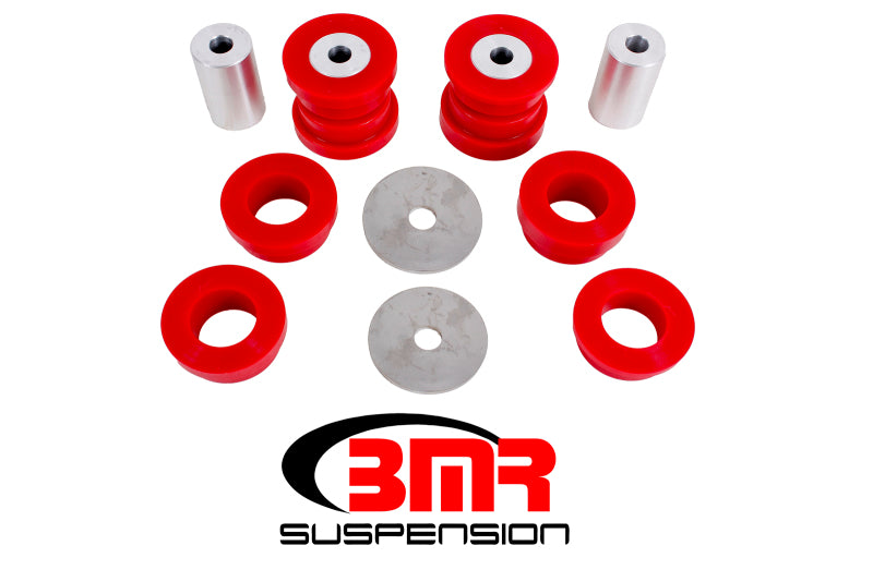 BMR 15-17 S550 Mustang Rear Cradle Bushing Kit (Polyurethane) - Red BMR Suspension