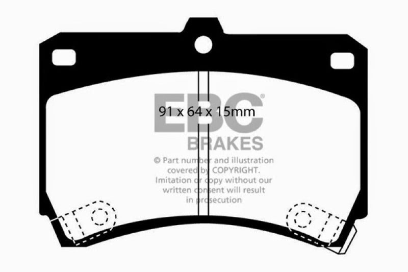 Plaquettes de frein avant EBC 94-97 Ford Aspire 1.3 manuelle Ultimax2