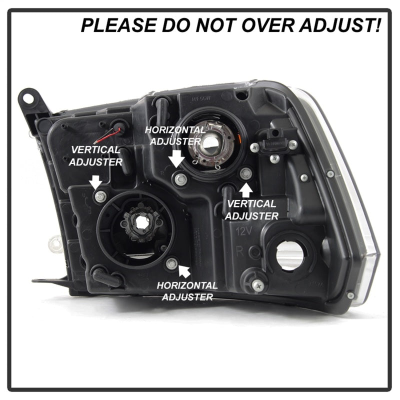 Phares de projecteur Spyder 09-16 Dodge Ram 1500 V2 - Halogène - DRL - Chrome (PRO-YD-DR09V2-LBDRL-C)