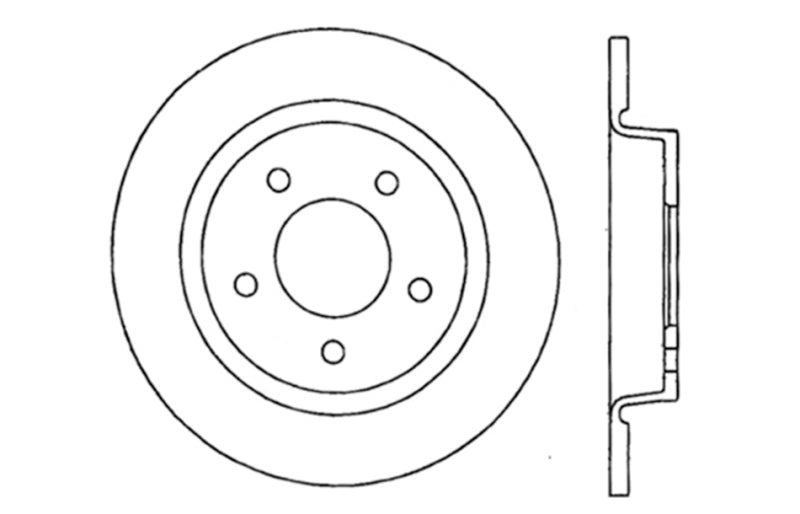 Rotor arrière droit percé StopTech 04-10 Mazda3