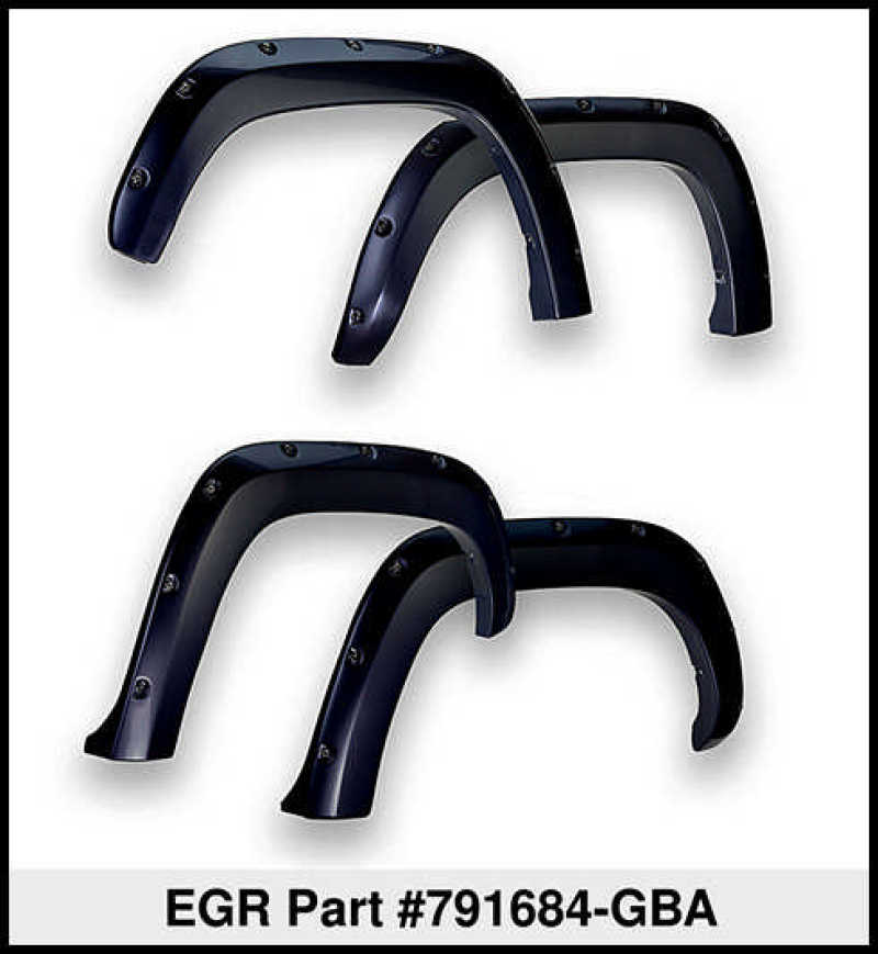 EGR 15+ GMC Sierra HD Bolt-On Look Color Match Fender Flares - Set - Black