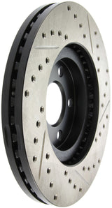 StopTech 03-09 Chrysler PT Cruiser Tur / 03-05 Dodge Neon SRT-4 Front Right Slotted & Drilled Rotor