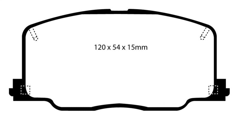 Plaquettes de frein avant Redstuff EBC 90-91 Lexus ES250 2.5