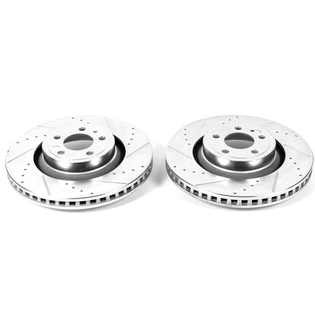 Disques de frein avant Power Stop 15-19 Ford Mustang Evolution percés et fendus - Paire