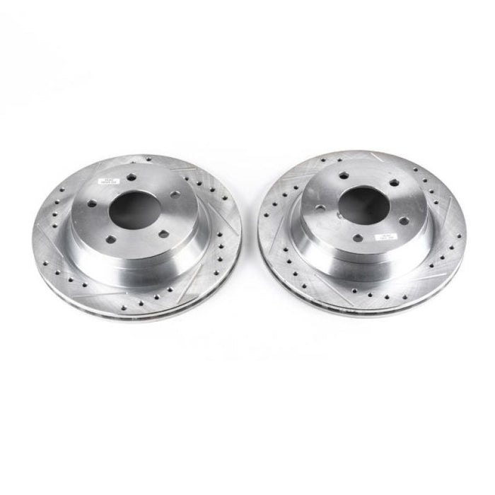 Power Stop 84-87 Chevrolet Corvette Front Evolution Drilled & Slotted Rotors - Pair