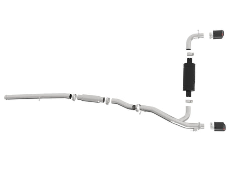 Système d'échappement Cat-Back aFe Takeda 3 pouces 304 SS avec embouts en fibre de carbone 16-18 Ford Focus RS I4-2.3L (t)