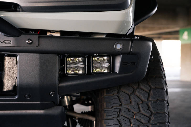 Support de lampe de poche pour pare-chocs d'usine Ford Bronco DV8 Offroad 21-22 (paire) Feux à LED de 3 pouces