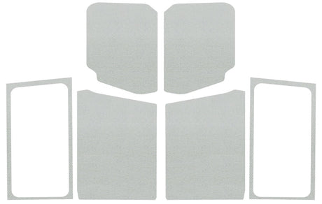 DEI 18-23 Jeep Wrangler JL 2-Door Boom Mat Complete Headliner Kit - 7 Piece - White