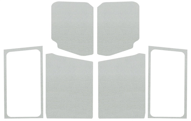 Kit de garniture de pavillon complet pour Jeep Wrangler JL 2 portes DEI 18-23 - 7 pièces - Blanc