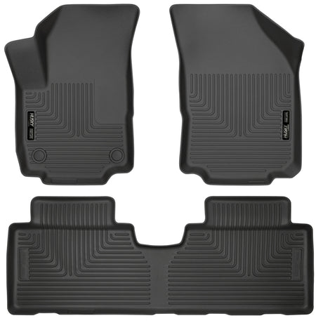 Revêtements de sol avant et 2e siège noirs Husky Liners 18-23 Chevrolet Equinox Weatherbeater