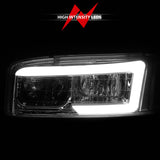 Phares Anzo 99-17 GMC Sierra/Denali Chrome Ambre (avec barres lumineuses C)