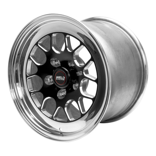 Weld S77 15x6.33 / 5x4.75 BP / 3.5in. BS Black Wheel (Low Pad) - Non-Beadlock