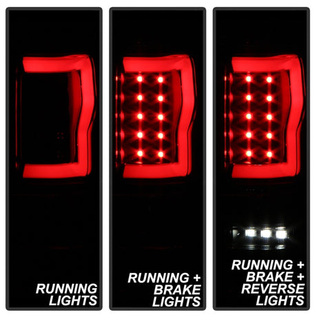 Feu arrière Spyder Ford F150 04-08 Styleside V2 - LED - Fumée noire ALT-YD-FF15004V2-LBLED-BSM