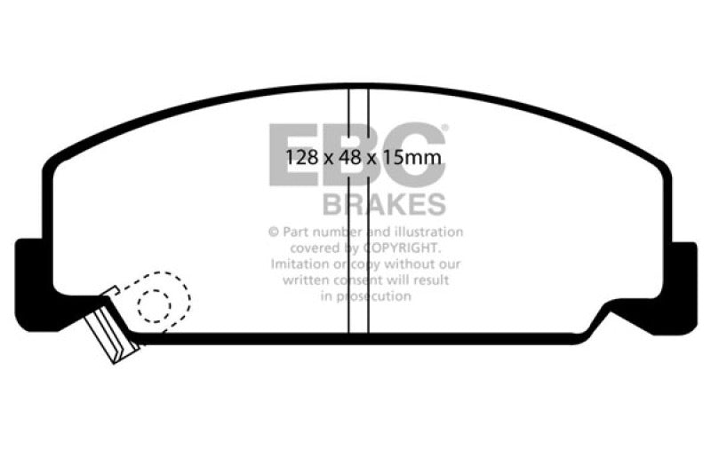 Plaquettes de frein avant EBC 84-85 Honda Accord Sedan 1.8 Greenstuff