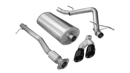 Corsa 11-13 GMC Sierra Ext. Cab/Std. Bed 1500 6.2L V8 Black Sport Cat-Back Exhaust