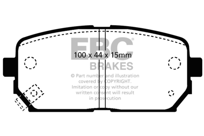 Plaquettes de frein arrière EBC 2007-2010 Kia Rondo 2.4L Ultimax2