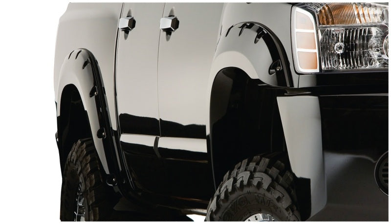 Bushwacker 04-15 Nissan Titan Pocket Style Flares 2pc - Black