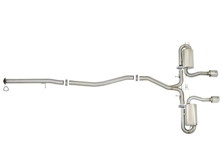 Système d'échappement Cat-Back aFe Takeda 3 pouces 304 SS avec embouts polis 2017+ Honda Civic Si (4 portes) I4 1,5 L (t)