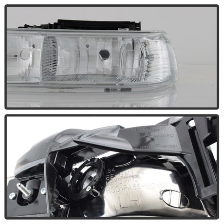 xTune Chevy Tahoe 00-06 Amber Crystal Headlights Chrome HD-JH-CSIL99-C