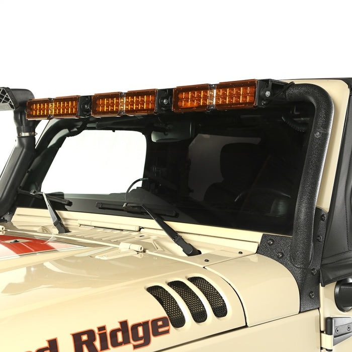 Barre lumineuse à LED pour pare-brise Jeep Wrangler JK 07-18 Rugged Ridge