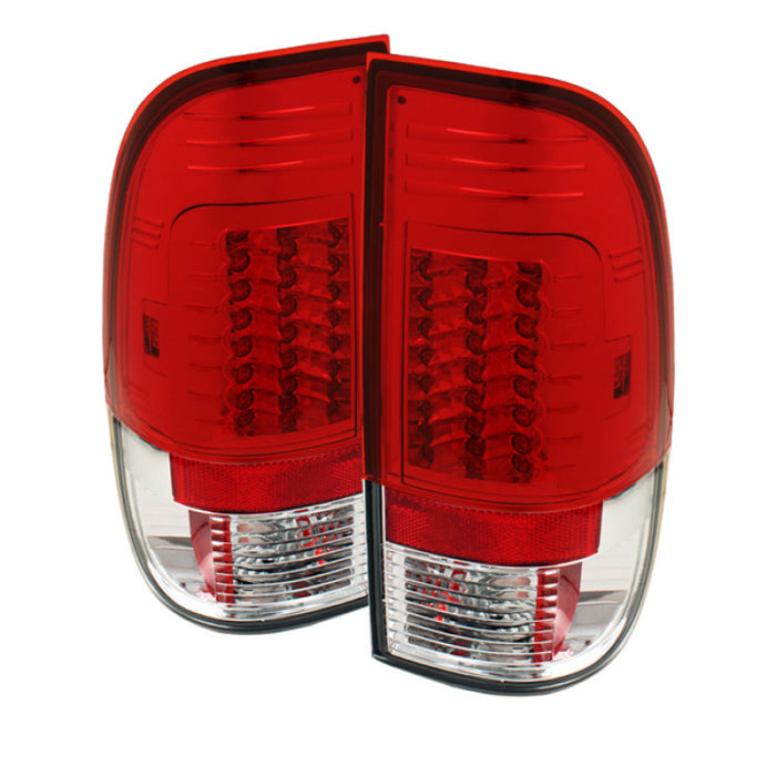 Feux arrière LED Spyder Ford Super Duty 08-15 Version 2 Rouge Transparent ALT-YD-FS07-LED-G2-RC