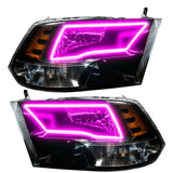 Oracle Lighting 09-18 RAM 1500 Sport Halo Headlights - Blk Housing w/RF Controller
