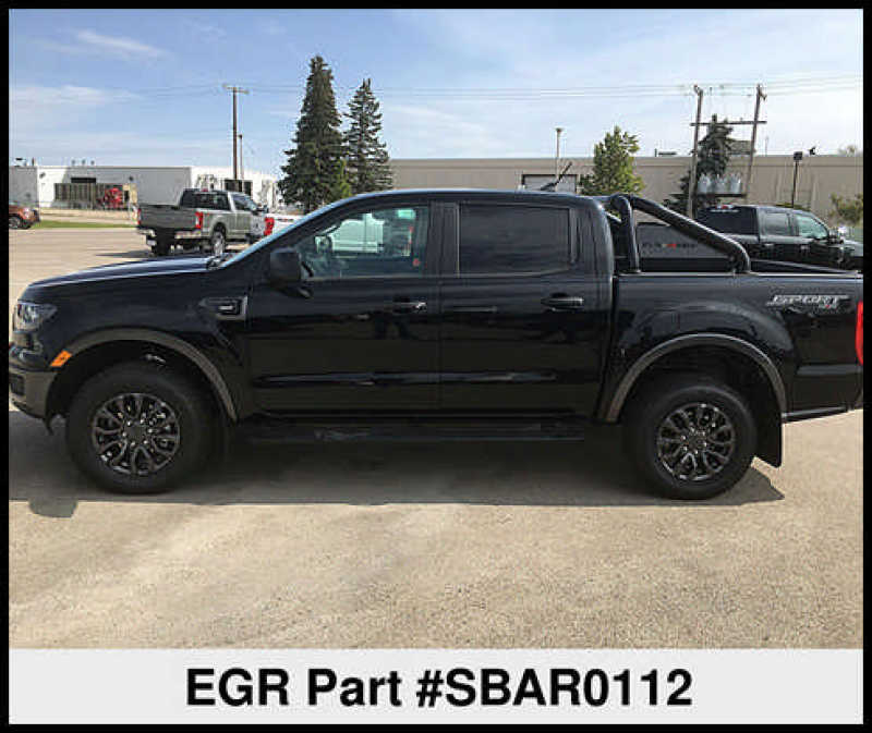 Barre de toit sport EGR 2019+ Ford Ranger avec revêtement en poudre noir série S (sans plaques latérales)