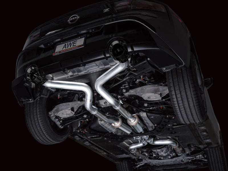 Système d'échappement Catback AWE 2023 Nissan Z RZ34 RWD Track Edition avec embouts noirs diamantés