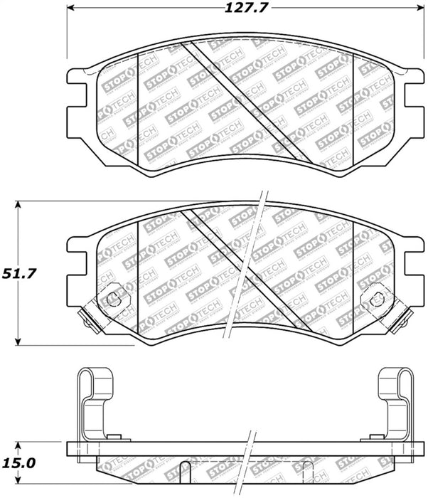 Plaquettes de frein avant StopTech 91-94 Nissan Sentra Street Select