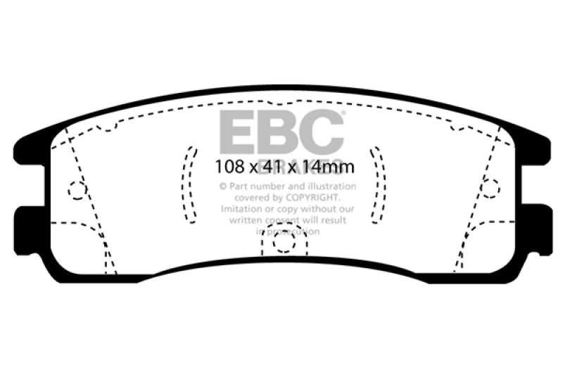 Plaquettes de frein arrière EBC 08-09 Buick Allure (Canada) 5.3 Yellowstuff