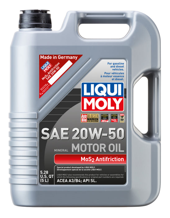 Huile moteur antifriction LIQUI MOLY 5L MoS2 20W50